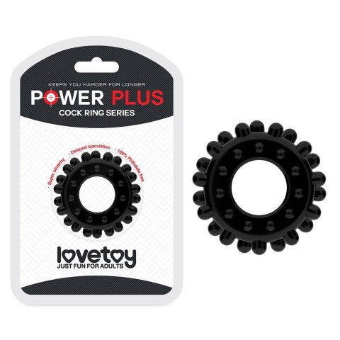 PIERŚCIEŃ POWER PLUS COCKRING CZARNY 24-0486