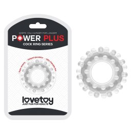 PIERŚCIEŃ POWER PLUS COCKRING PRZEZROCZYSTY 24-0503