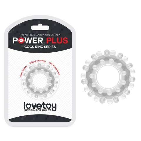PIERŚCIEŃ POWER PLUS COCKRING PRZEZROCZYSTY 24-0503