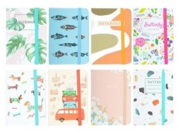 Brulion z gumką A7/80K linia mix