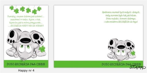 Karnet Happy B6 + koperta wzór nr 04