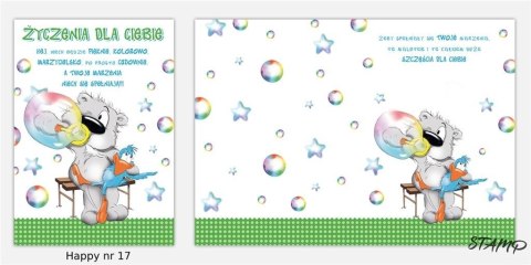 Karnet Happy B6 + koperta wzór nr 17