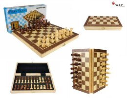 Szachy drewniane magnetyczne premium 29,5x29,5cm
