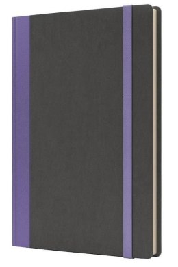 Notatnik A5 Pro M+ kratka szary/fioletowy