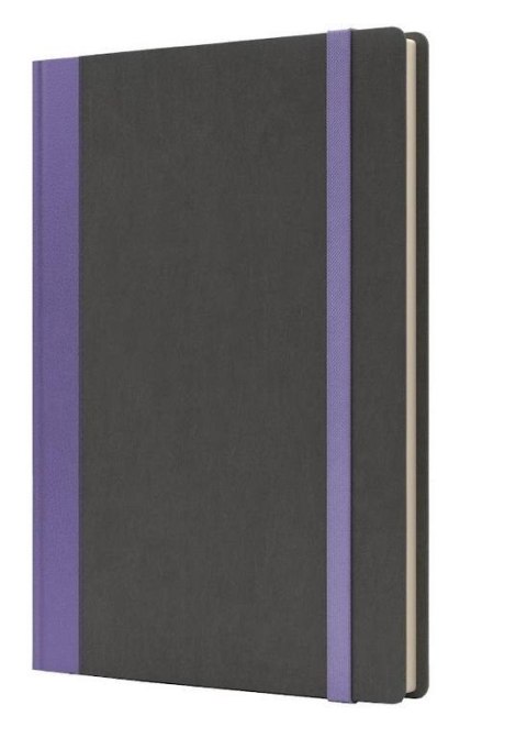 Notatnik A5 Pro M+ linia szary/fioletowy