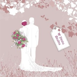 Karnet Swarovski kwadrat CL3408 W Dniu Ślubu para