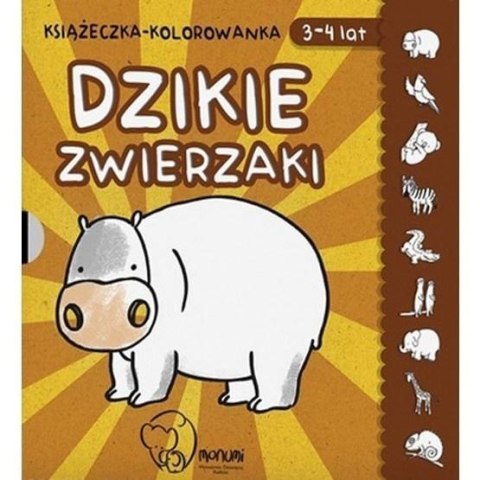 Książeczka-kolorowanka. Dzikie zwierzaki 3-4 lat