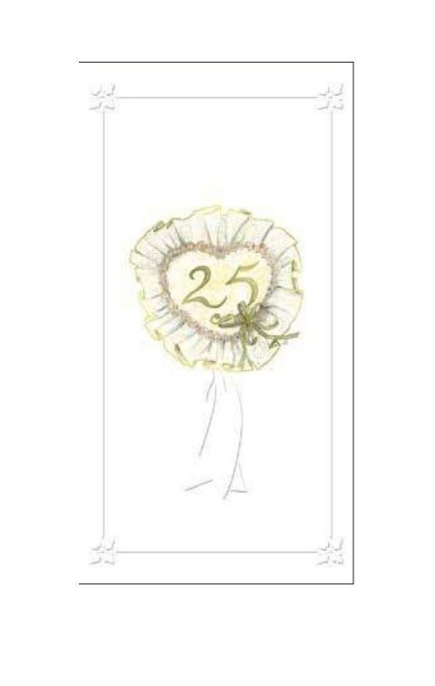 Karnet 10x23cm + koperta Rocznica 25