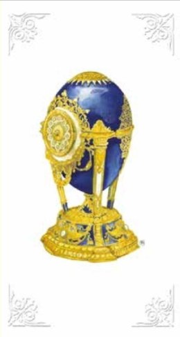 Karnet 12x23cm + koperta Jajko niebieski