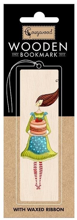 Zakładka drewniana Tort truskawkowy