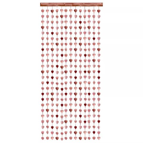 Kurtyna Serca różowe złoto 100x245cm