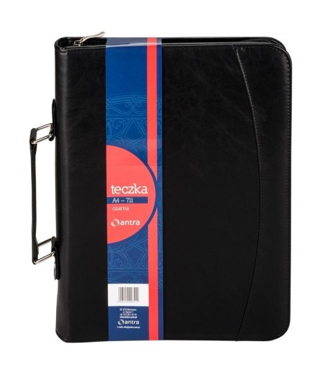 Teczka A4 711 czarna na suwak