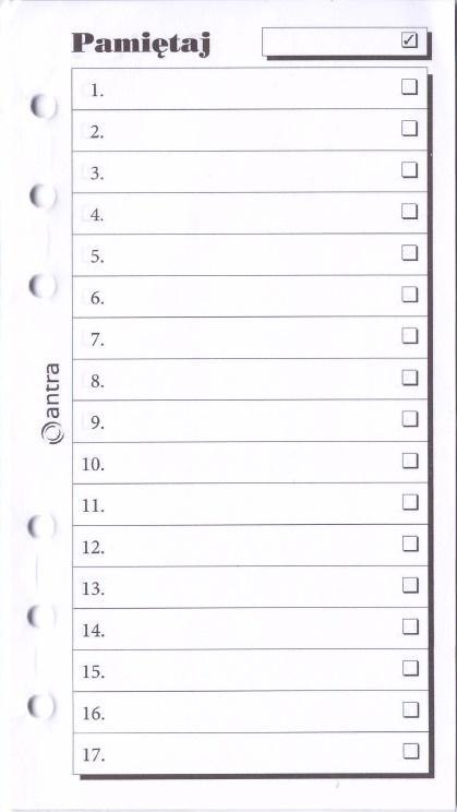 Wkład do organizera ST pamiętaj ANTRA