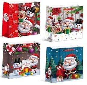 Torebka prezentowa L Boże Narodzenie szerokie dno