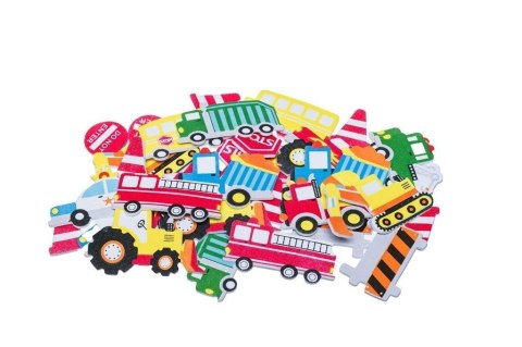 Naklejki z pianki transport 35szt