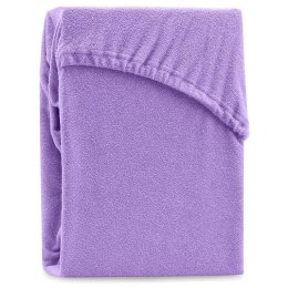 Prześcieradło RUBY kolor fioletowy styl klasyczny materiał frotte 100-120x200 AmeliaHome - FITTEDFRO/AH/RUBY/PURPLE22/100-120x20