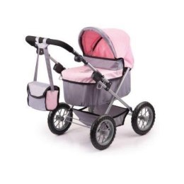 Wózek głęboki dla lalki różowy