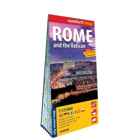 Comfort!map Rome and the Vatican 1:15 000 w.2025