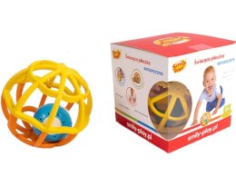 Grzechotka miękka piłka pomarańczowa