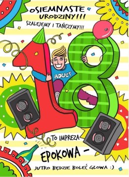 Karnet B6 Urodziny - 18-stka Chłopak 2