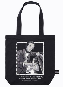 Torba bawełniana czarna Fryderyk Chopin