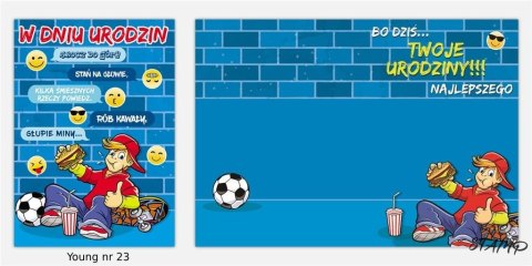 Karnet Young B6 + koperta wzór nr 023 Urodziny
