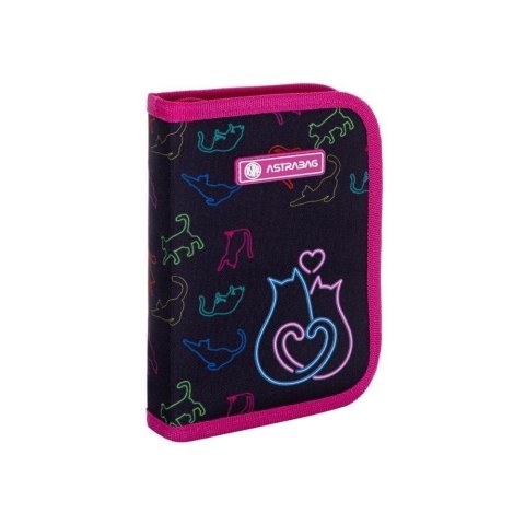 Piórnik pojedynczy 2 klapki bez wyp. LO&VE kotki