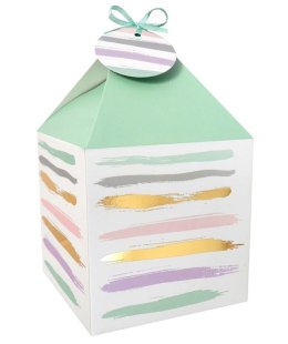 Pudełko na prezenty 11x11 pastelowo-złote 4szt