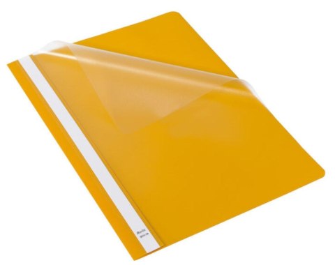 Skoroszyt Budget PP A4 z wąsami żółty (25szt)