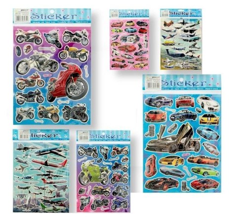 Naklejki laser transport 20x25mm MIX