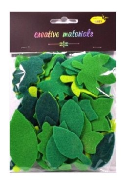 Listki z filcu tonacja zielona