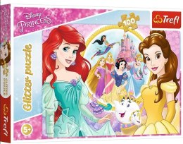 Puzzle 100 Glitter Bella i Arielka TREFL