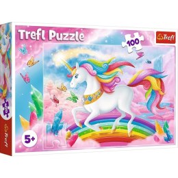 Puzzle 100 Krzyształowy świat Jednorożców TREFL