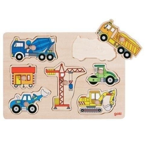 Układanka z uchwytami maszyny budowlane