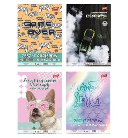 Zeszyt papierów kolorowych nabłyszczanych A4/10K