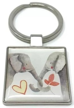Brelok do kluczy K31 Słonie miłość