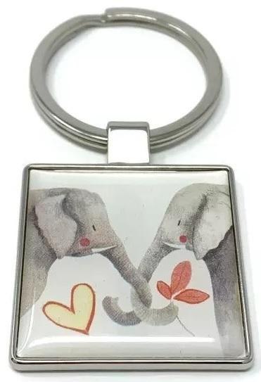 Brelok do kluczy K31 Słonie miłość