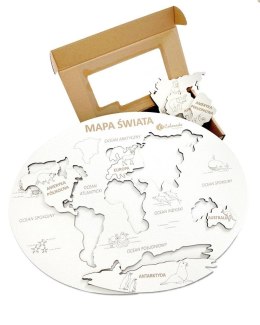 Mapa Świata kontynenty i oceany