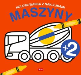 Maszyny. Kolorowanka z naklejkami