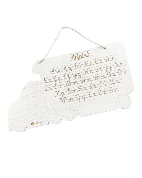 Znam swój alfabet - tablica drewniana Tir