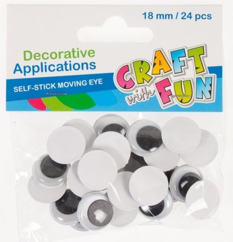 Ozdoba dekoracyjna oczy 18mm 24el