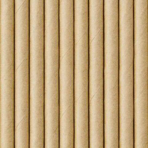 Słomki papierowe, kraft 19.5cm 10szt