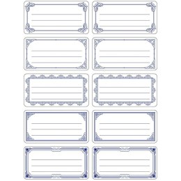 Naklejki na zeszyty biało niebieskie 240 sztuk