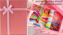 Zestaw gumek i spinek do włosów duży