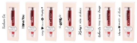 Długopis Carlos z nadrukiem Love w etui GB mix