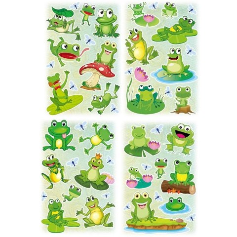 Naklejki 3D żabki MIX