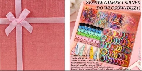 Zestaw gumek i spinek do włosów duży
