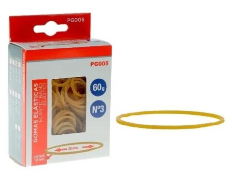 Gumki recepturki żółte 30x1,5mm 60g