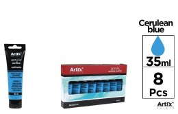 Farba akrylowa błękit podstawowy 35ml (8szt)
