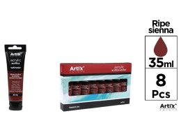 Farba akrylowa siena 35ml (8szt)